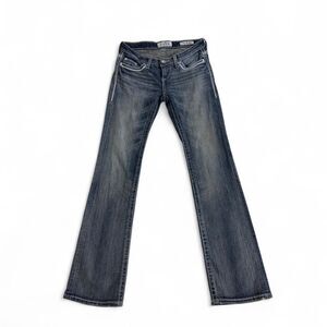 y2k daytrip blue denim jeans with bedazzled back pockets